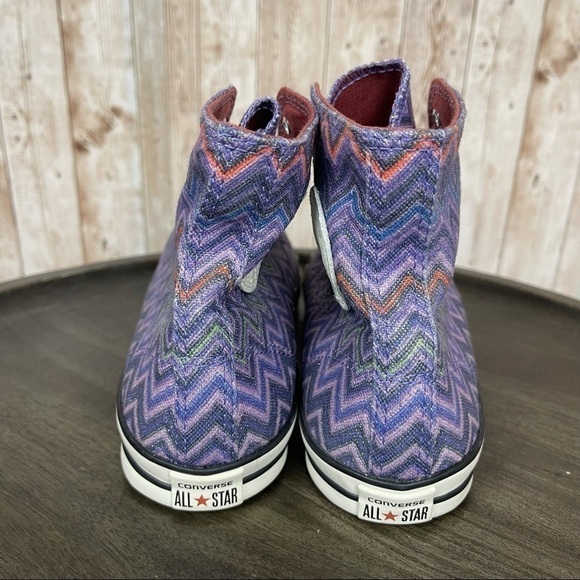 Converse X Missoni CTAS Hi High Top Sneaker Purple Size 7.5 Women - Picture 5 of 9